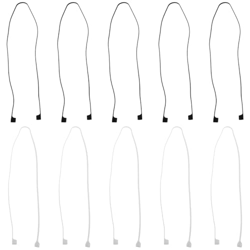 Correa antipérdida para auriculares deportivos de silicona flexible, pack de 10 unidades en negro y color
