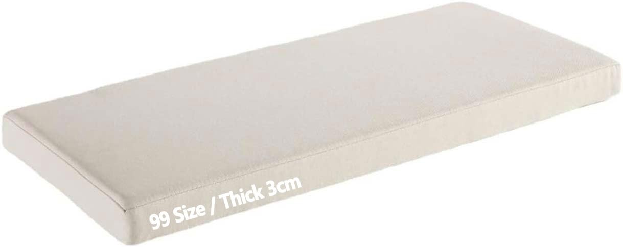 Cuscino Panca Esterno 120x45 Interno 45x45 Cuscino per Panca da Esterno 80x40 120 x 40 da Giardino 180 90x45 120 x 50 100x40 110x40 100 x 50, Cuscini per Sedie Cucina Divano 40x40(Beige White,120x45 c