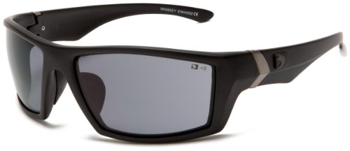 Bobster Gafas de sol balísticas del whisky, marco negro/lente antivaho humo 🔥