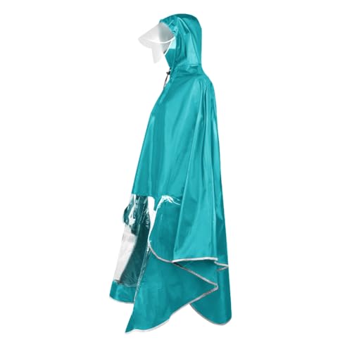Image of HAOZAIKEJI Universal Motorcycle Raincoat Waterproof Hoodie Rain Cape Reusable Bike E-bike Rain Coat Mobility Scooter Outdoor Rain Poncho with Detachable Hat Brim Reflective Strip for Men Women