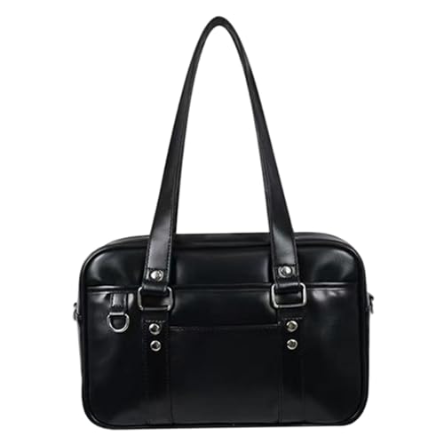 Sac en cuir PU soft style japonais grand sac à main messenger portable
