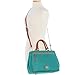 Dooney & Bourke Satchel Bags for Women, Pebble Grain Leather Zip Satchel Handbag with Crossbody Strap - Green