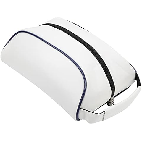 KIMISS White PU Leather Golf Shoe Bag Cover