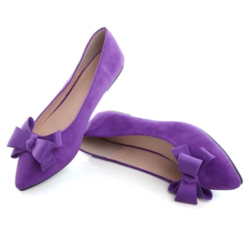 Image of SAILING LU Women's Bow-Knot Pointed Toe Ballet Flats