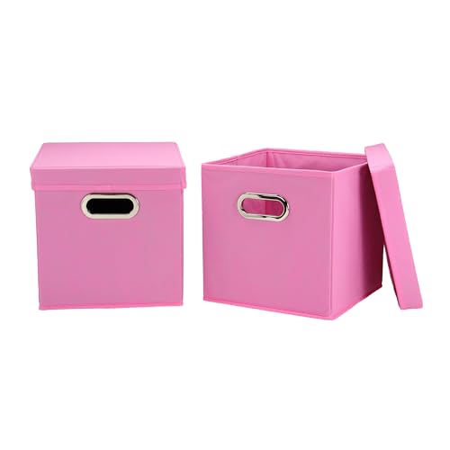 Image of Household Essentials Cube Set with Lids, Pink, 2-Pack