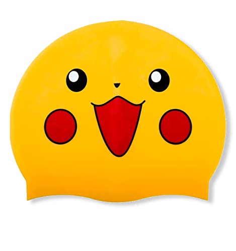 FUNOWN Badekappe für Kinder, Jungen und Mädchen im Alter von 2 bis 12 Jahren, wasserdichte Schwimmkappen für Kinder, Schwimmmütze, Bequeme Passform, für langes und kurzes Haar Cover