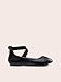 DREAM PAIRS Women's Comfortable Fashion Elastic Ankle Straps Flats Shoes,Size 9.5,Black/Pu,Sole_Stretchy