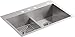 KOHLER VAULT™ SMART DIVIDE™ DOUBLE EQUAL SINK