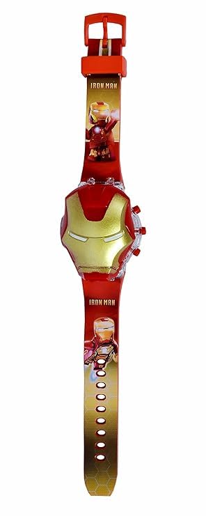 Image of Acnos Kids Edition Digital Watch - Spiderman, Captain America, Ironman, Ben10, Hulk - Disco LED Musical Watch for Boys and Girls
