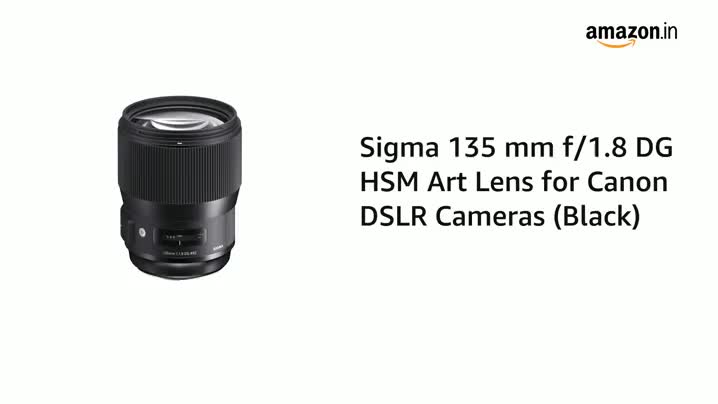 Sigma 135 mm f/1.8 DG HSM Art Lens for Canon DSLR Cameras (Black