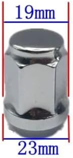 Wheel Stud Compatible with Mazda Car Wheel Lug Nuts Bulge Acorn Cone Seats Steel Bolts Head Cover M14X1.5 M12x1.5 M12x1.25 4PCS(M12x1.25 19mm/Silver)