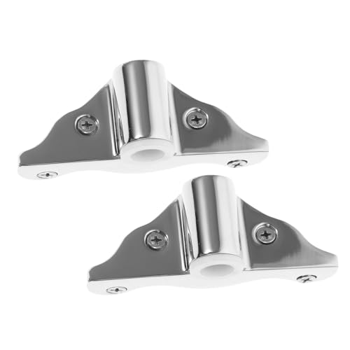 LIFKOME 2個ステンレス製 船用桿掛けマウント 船外機用オールロッ ケット ブラケット 独木舟 カヤック ボート用パドル固定具 多用途フィッシ