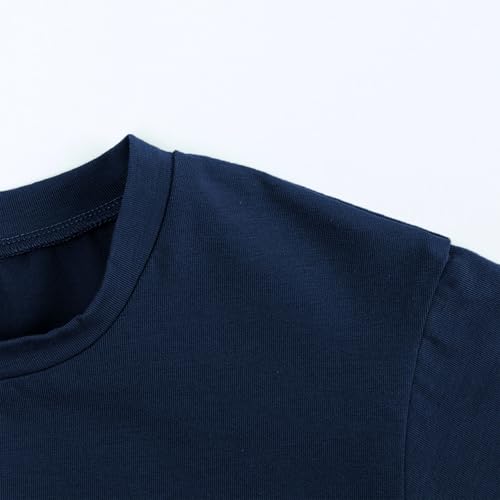 Kids Girls Cotton 2 Piece Set Short Sleeve T-Shirts and Elastic Waist Shorts Solid Athletic Outfits Cute 𝐋oungewear Set4