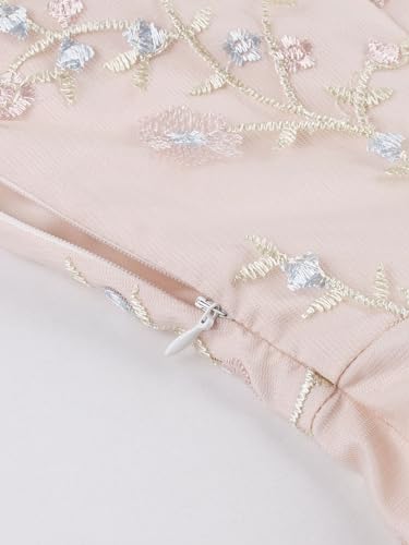 Women's Tie Strap Tulle Prom Dresses Sweetheart Flower Embroidery Dress Short Formal Party Mini Homecoming Dresses4