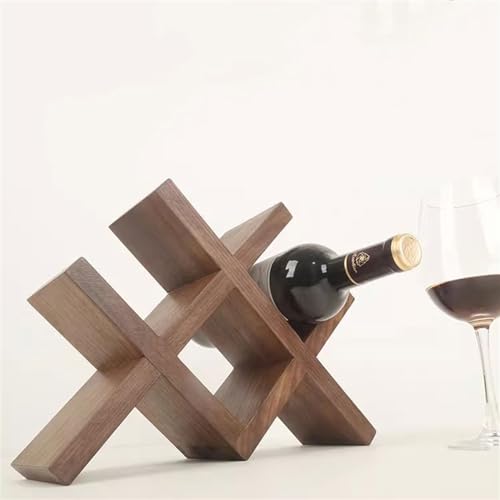Soporte para botellas de vino de madera sólida para 4 botellas miniatura 4