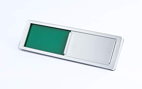 FREI - BESETZT Schild XL - Mit Schieber - Universal - Frei Besetzt Schiebeschild - Klebeschild - 17,5 x 5 x 0,7 cm - Montage: 3M Klebefläche - Schilder mit Schiebefunktion.