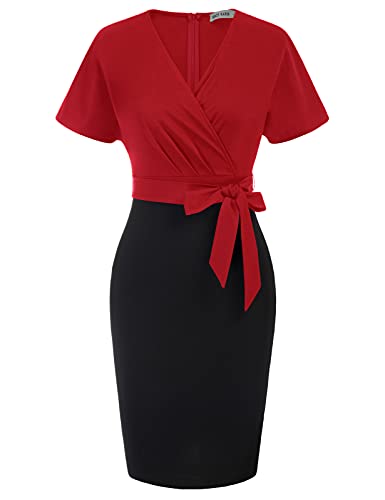 Vintage Pencil Dress for Women Slim…