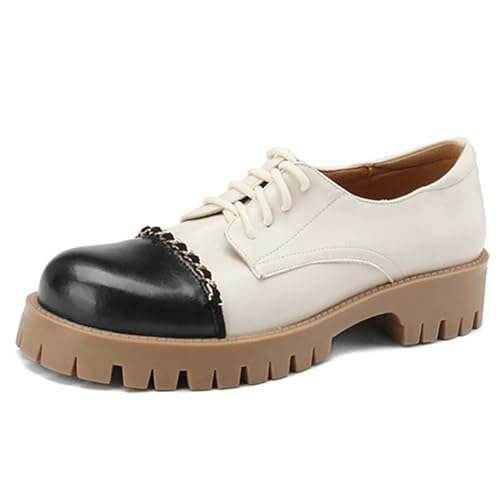 Chaussures Oxford pour l'école et le campus avec talon moyen et plateforme