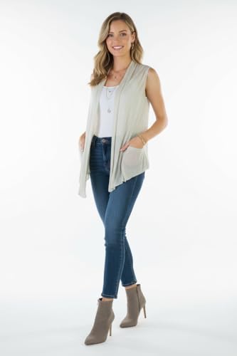 Image of ToBeInStyle Womens Open Front Casual Shrug Lightweight Layering Cardigan Sleeveless or Short Sleeve