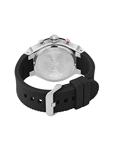 Image of Swiss Eagle Premium Swiss-Made Multifunction Watch for Men with Quartz Movement, Silicon Belt, Metal Case