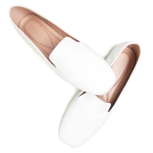 Image of Dear Time Women's Closed Toe Flats Shoes Comfortable Office Slip-on Casual Loafer Flats
