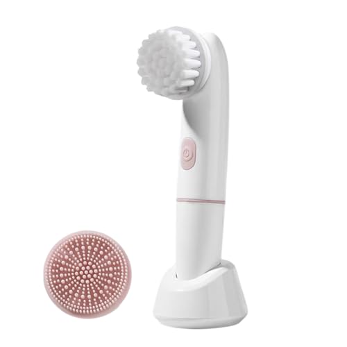 Cepillo de limpieza facial - Pincel de limpieza facial, cepillo aplicador de 16 cm - Limpiador de silicona eléctrica con modo de vibración, impermeable y portátil para cuidado face suave diario