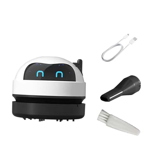 LOVIVER Aspirapolvere da tavolo Aspirapolvere da scrivania Raccogliere briciole Peli di animali domestici Mini spazzatrice da tavolo per polvere sulla, Nero