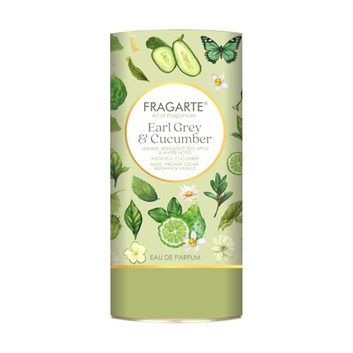 Image of Earl Grey & Cucumber Eau de Parfum for Men & Women - Fresh Citrus Tea Fragrance with Crisp Cucumber Notes - Long Lasting Luxury Perfume Spray - 50 ml