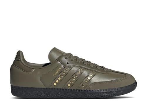 Image of adidas Samba OG Women's Shoes, Medium Dark Khaki /Olive Strata-Core Black, Size 8