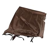 Lapiglo Copertura per dondolo da giardino, 2-3 posti, in poliestere rivestito in argento, con protezione UV per protezione e resistenza all'acqua, colore nero