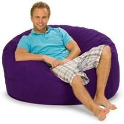 Giant Relax Sac Bean Bag Lounger Fabric: Microsuede, Color: Purple