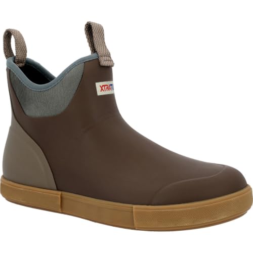 Image of XTRATUF Men's Vintage Ankle Deck Boot, Brown, Size 11(M)