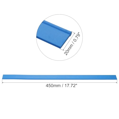 Image of MECCANIXITY Replacement Squeegee Rubber for Window, Glass, Shower Doors, Tile Wall, 17.72 Inch, Blue Pack of 4