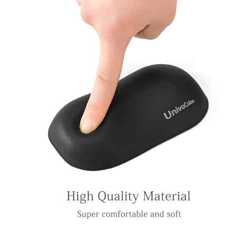 Image of UnivoColors Design-Wave Wrist Rest, Artificial Sheepskin+Memory Foam+Ergonomic+Anti-Slip Gel, Resilience Support During Work and Gaming,Mouse Accessory,Navy