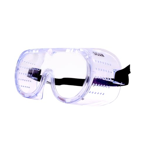 Scan Directly Vented Safety Goggles – Anti-Mist & UV Resistant Clear Lens Eye Protection, Suitable for use with Glasses