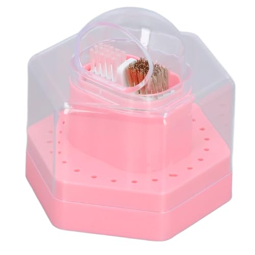 Caixa de Brocas para Unhas, Cabeça de Lixa para Limpeza, Furo de Armazenamento, Duas Em Uma, Brocas