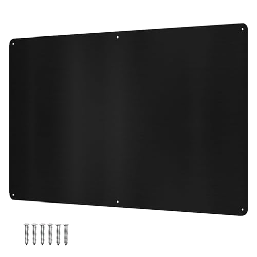 How To Attach Things To Camper Walls 5 17.5inchX11.5inch Large Stainless Steel Plate for Magnets, 3M Adhesive Back, Mounting Screws, Ideal for Magnetic Shelf, Spice Holders, Colorful Magnets as a Gift. Mount Anywhere! (Black, 1 Pack)