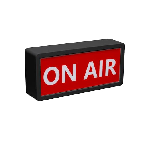 Rechargeable Dimmable ON AIR Sign Light, Recording in Progress & Light Box Sign, YouTube Play Button...