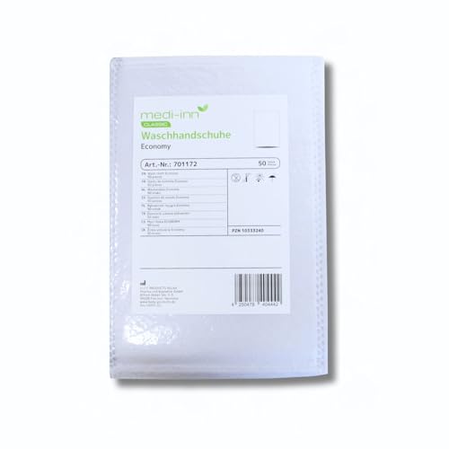 Medi-Inn ECONOMY Guantes desechables | 2000 unidades | Manoplas desechables para un cuidado rápido y completo del cuerpo y la íntima | para el cuidado del bebé