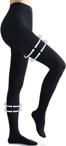 beister Medical Compression Pantyhose for Women & Men, Opaque Closed Toe 20-30mmHg Graduated Support Tight, Waist High Compression Leggings for Varicose Veins, Edema, Flight, DVT,