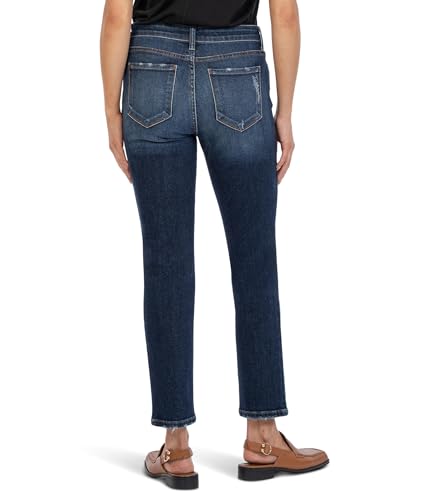 KUT from the Kloth Women's Petite Reese High-Rise Fab Ab Ankle Straight Regular Hem3