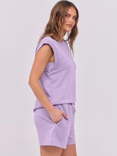 Image of ANRABESS Two Piece Sets for Women 2026 Summer Short Lounge Set Casual Beach Vacation Outfits Spring Sweatsuits Tracksuit