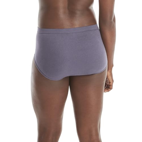 Image of Hanes Womens Underwear Pack, Pure Comfort Organic Cotton Panties For Full Coverage Briefs, Solid /Print Mix, 9 US (Pack of 3)