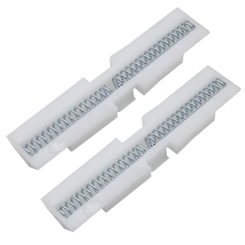 Guía deslizante para puertas plegables, paquete de 2 unidades, color blanco, montaje superior | Material ABS, para puertas plegables de clóset, armarios, gabinetes y puertas de baño miniatura 1