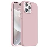 Vooii Compatible with iPhone 13 Pro Max Case, Liquid Silicone Full Body Protective Case with [Anti-Scratch] [Soft Microfiber Lining] [Camera Protective] for iPhone 13 Pro Max 6.7 inch, Pink Sand