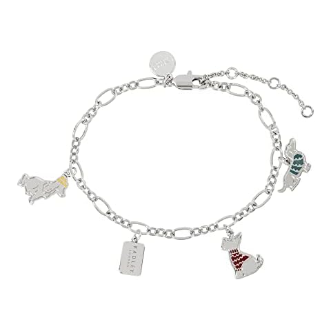 RADLEY Silver Plated Winter Dog Charm Bracelet Cover