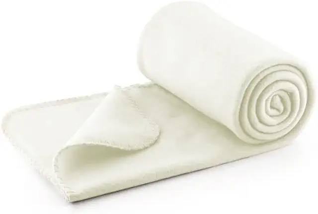 Manta Yoga Polar 100x150 cm - Cálida, Suave y Ligera para Sofá, Cama y Viaje (Beige)
