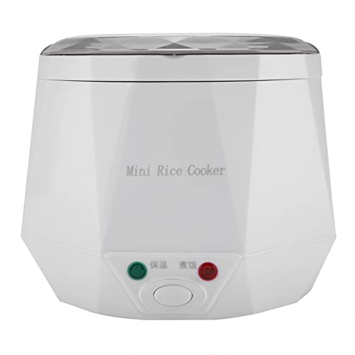 Sonew Eficiente Olla de Arroz Eléctrica para Camión - de de Alimentos Multifuncional 1.3L 1.3L con Material PP de Grado Alimenticio, Fácil de Limpiar - para Viajar y Uso en el Hogar, (WHITE)
