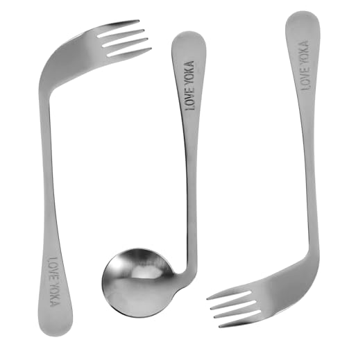 ELAYARD 1セット 患者用 曲がっ プーン フォーク 食事用具 点 食事 ート