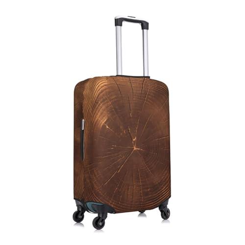 Tree Stump Wood Grain Elastic Travel Luggage Cover, Washable Spandex Suitcase Protector, Anti-Scratch Fits 18-32 Inch3